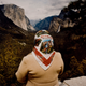 Woman with Scarf at Inspiration Point, Yosemite National Park, 1980.